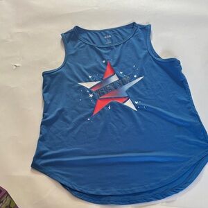 DSG Blue Tank Top with Star Graphic